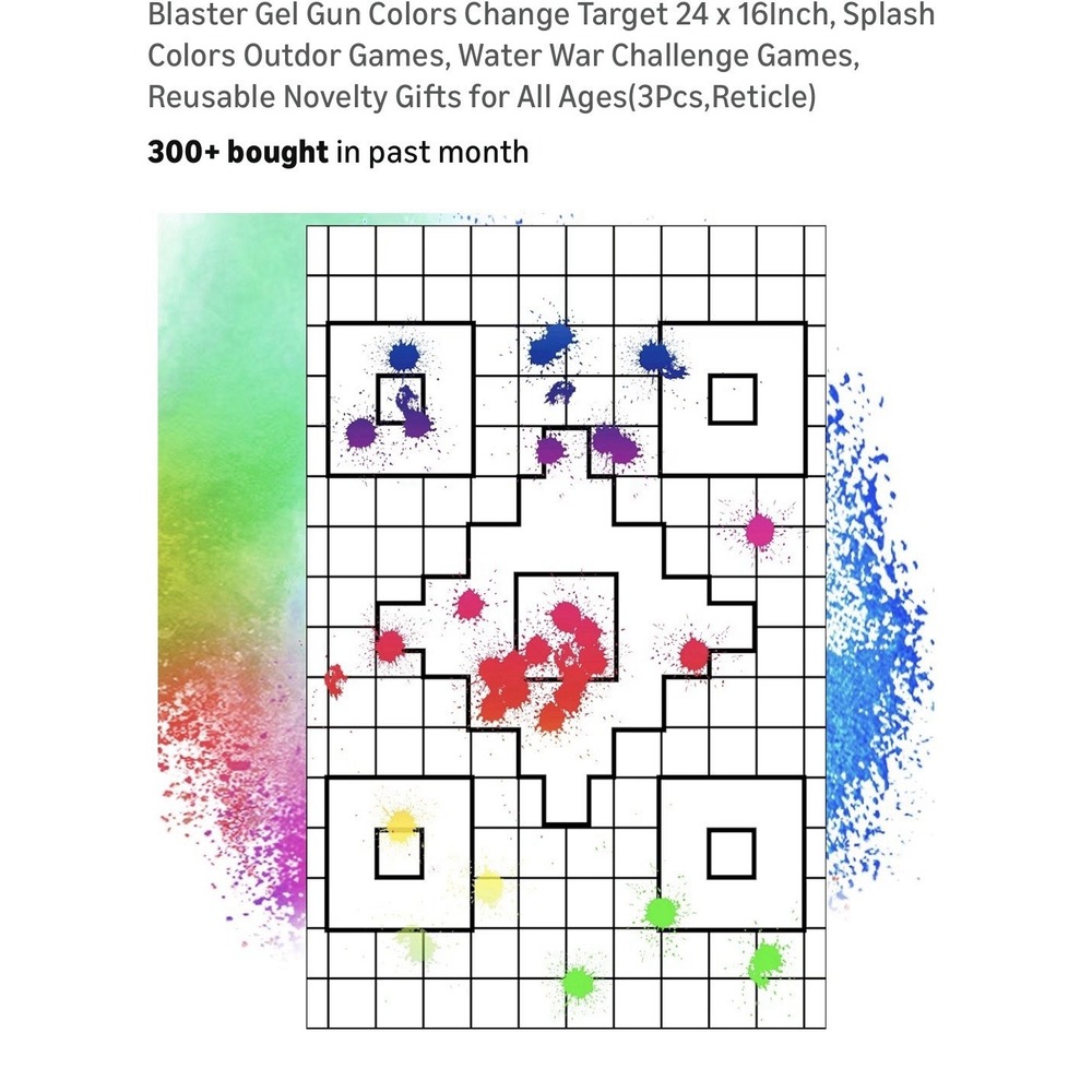 3 Pack Colorful Long Range Water Guns targets Perfect for Summer Fun Outdoors